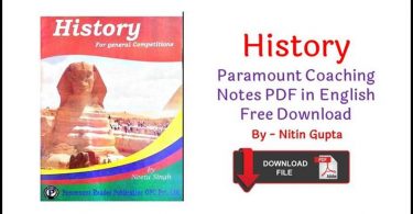 History Paramount Coaching Notes PDF in English Free Download
