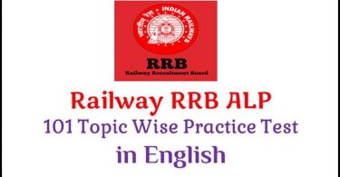 Railway RRB ALP 101 Topic Wise Practice Test in English By Disha Publications