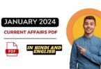 January 2024 Current Affairs PDF in Hindi and English