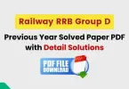 RRB Group D Previous Year Question Paper