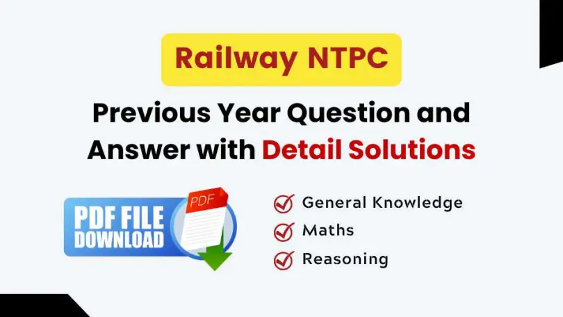 RRB NTPC Previous Year Question and Answer PDF